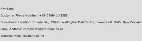 kiwibank customer service phone number.